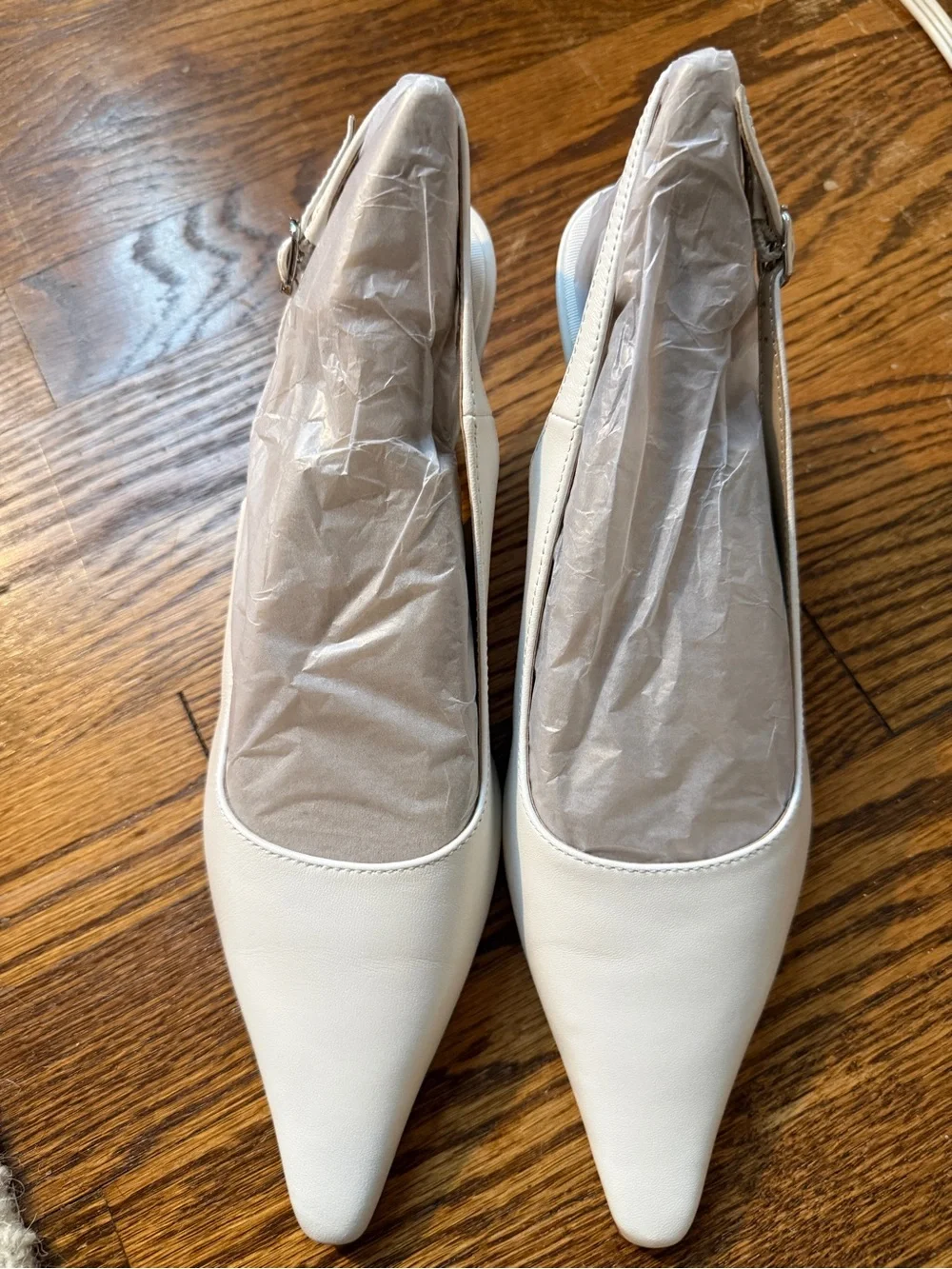 NWT Sam Edelman Bianka Slingback Pump, Bright White Leather, Size 8